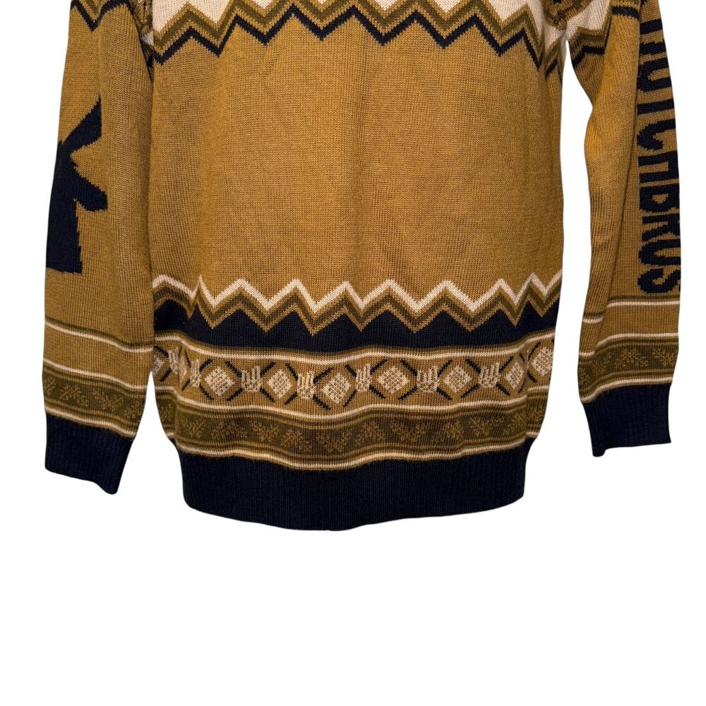 Rare Dutch Bros Brothers Christmas Sweater Mens S Brown Windmill Fair Isle - Picture 3 of 9